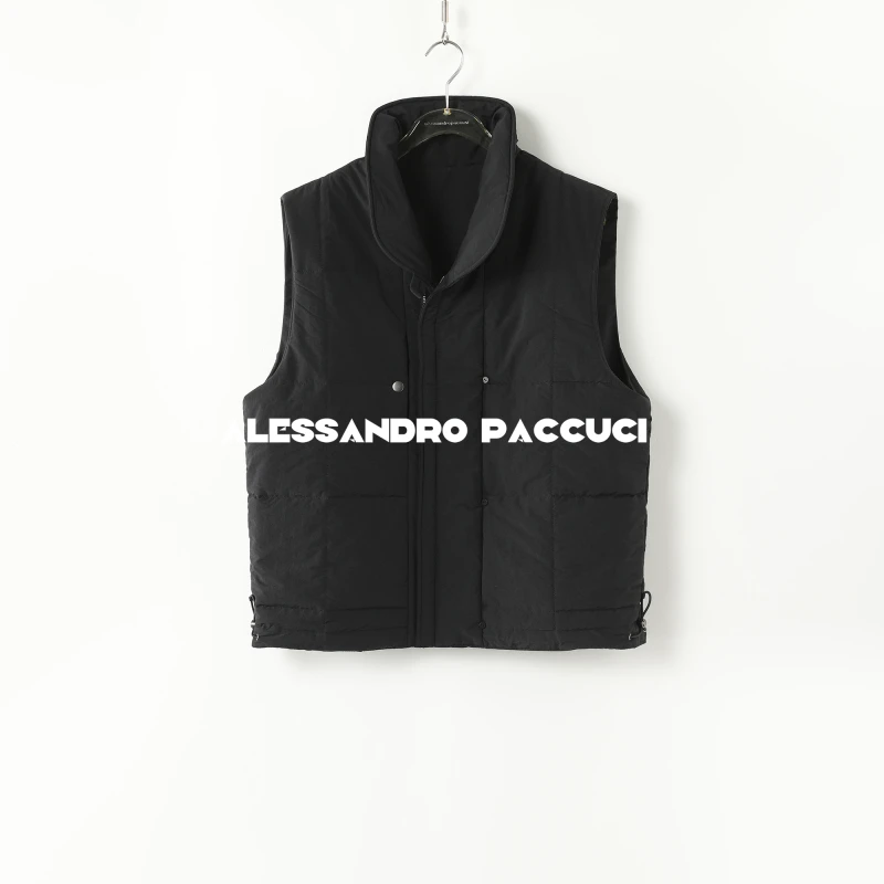 AP洛哥44023GM【双重风采】双面穿立领多色高支平纹马甲外套24秋冬