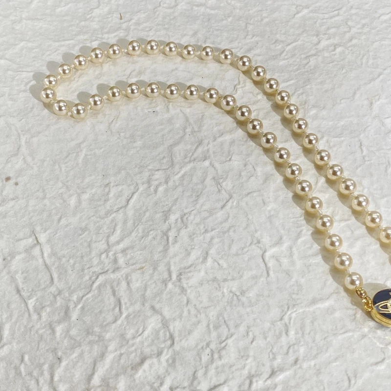 铜合金仿珍珠项链 04203大淇原创欧美风仿珍珠星球可磁吸时尚项链