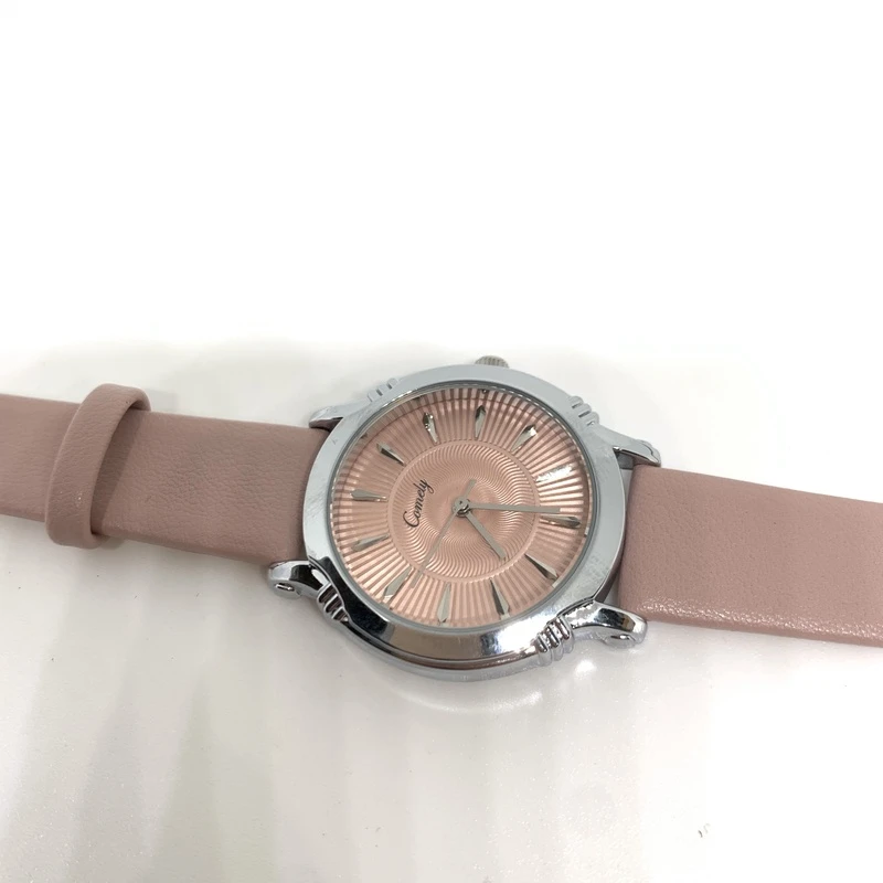 03627 DA/QI大绮原创淡粉色圆形皮质手表