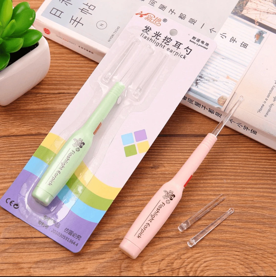 新疆包邮颜色随机家用电光挖耳勺掏耳器采耳掏耳朵可视带灯掏耳勺