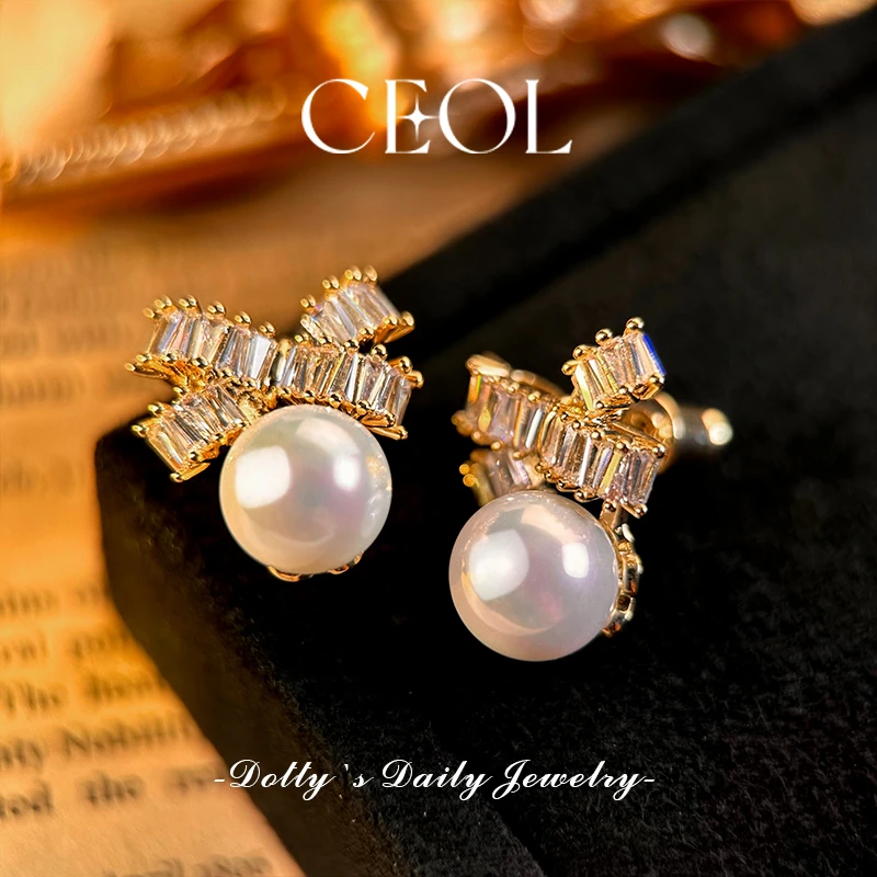 铜合金耳饰 CEOL 法·【南法假日】春夏  复古轻奢耳钉 D018027