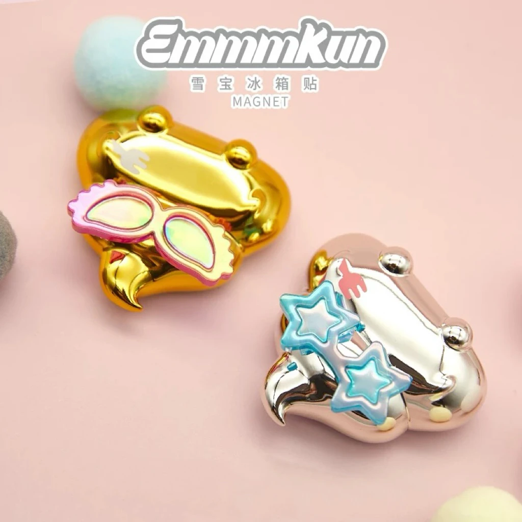 【拆盒】Emmm君多巴胺系列雪宝冰箱贴磁吸盲盒周边