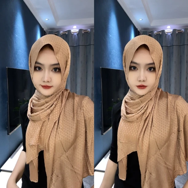 SD高品质蚕丝皱长巾