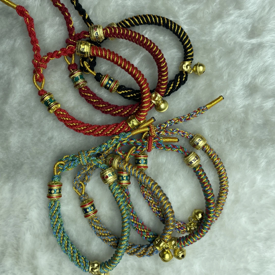 DIY铃铛唐卡手绳【扶摇藏传】手工编制  热贡 藏传 配饰