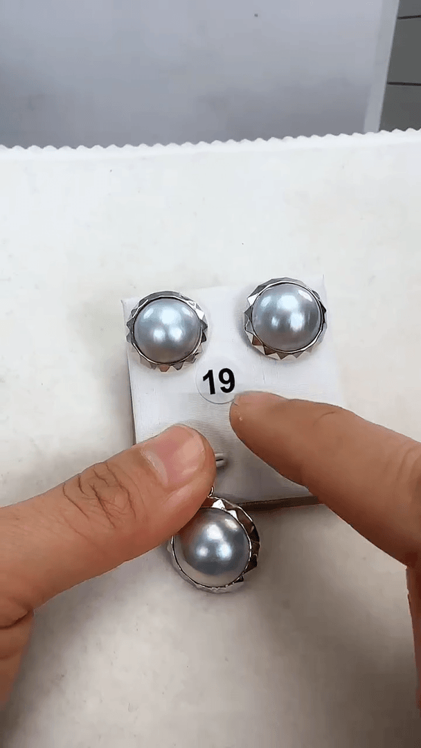 【闪购商品】拼合珍珠（马贝珠）吊坠(不含链)银S925镶嵌19套装