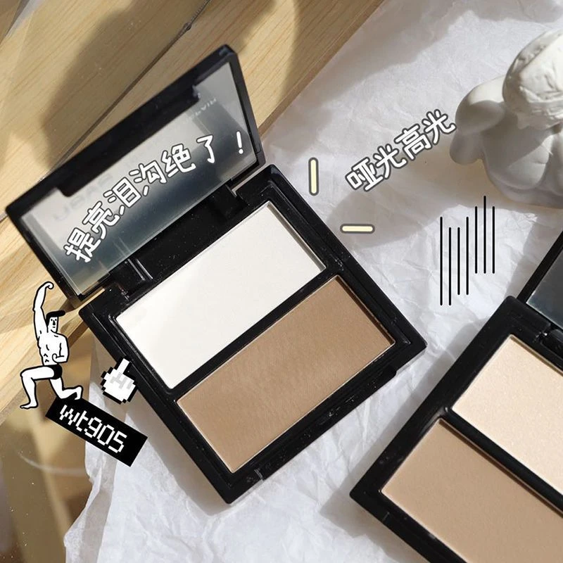 julygirrl哑光高光01novo平替款鼻影修容一体盘提亮眼影双拼修容