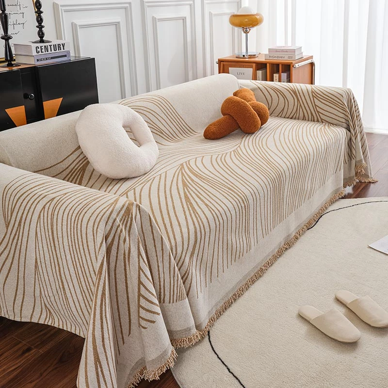 （曲线）沙发套罩风防猫抓全包四季通用简约现代万能垫沙发盖布巾