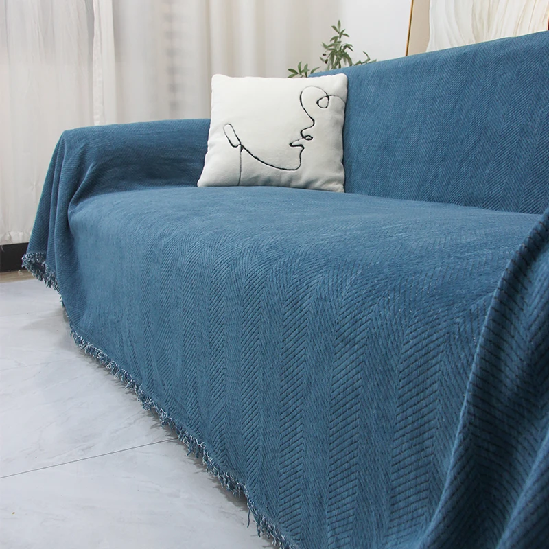 （静谧）ins风高货轻奢四季通用沙发盖布雪尼尔防抓防滑沙发盖巾垫