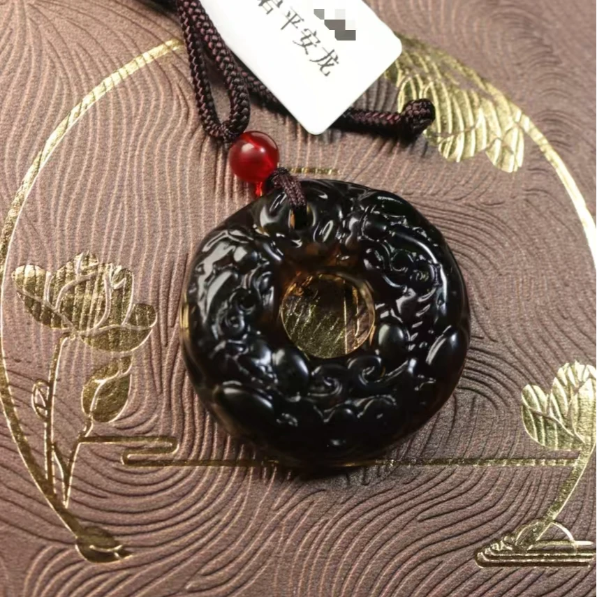 瑞馨终点站天然黑曜石平安龙-DX01-新人福利-发货