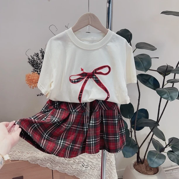W童品家,224组合女童短袖套装