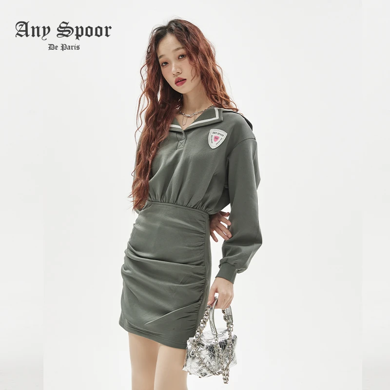 【老板娘夏天】秋季女士休闲时尚百搭潮流长袖气质女装连衣裙60125