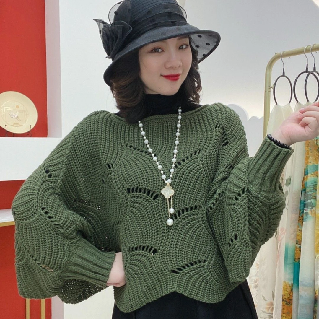 防晒防风秋冬中老年时尚澳绒披肩套头空调房袖子披肩一字肩针织衫