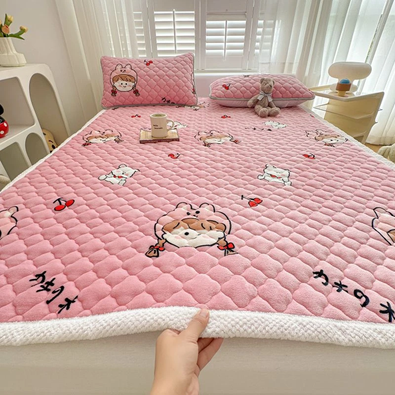 冬季加厚牛奶绒床垫软垫家用床褥垫宿舍学生单人垫被褥子租房专用