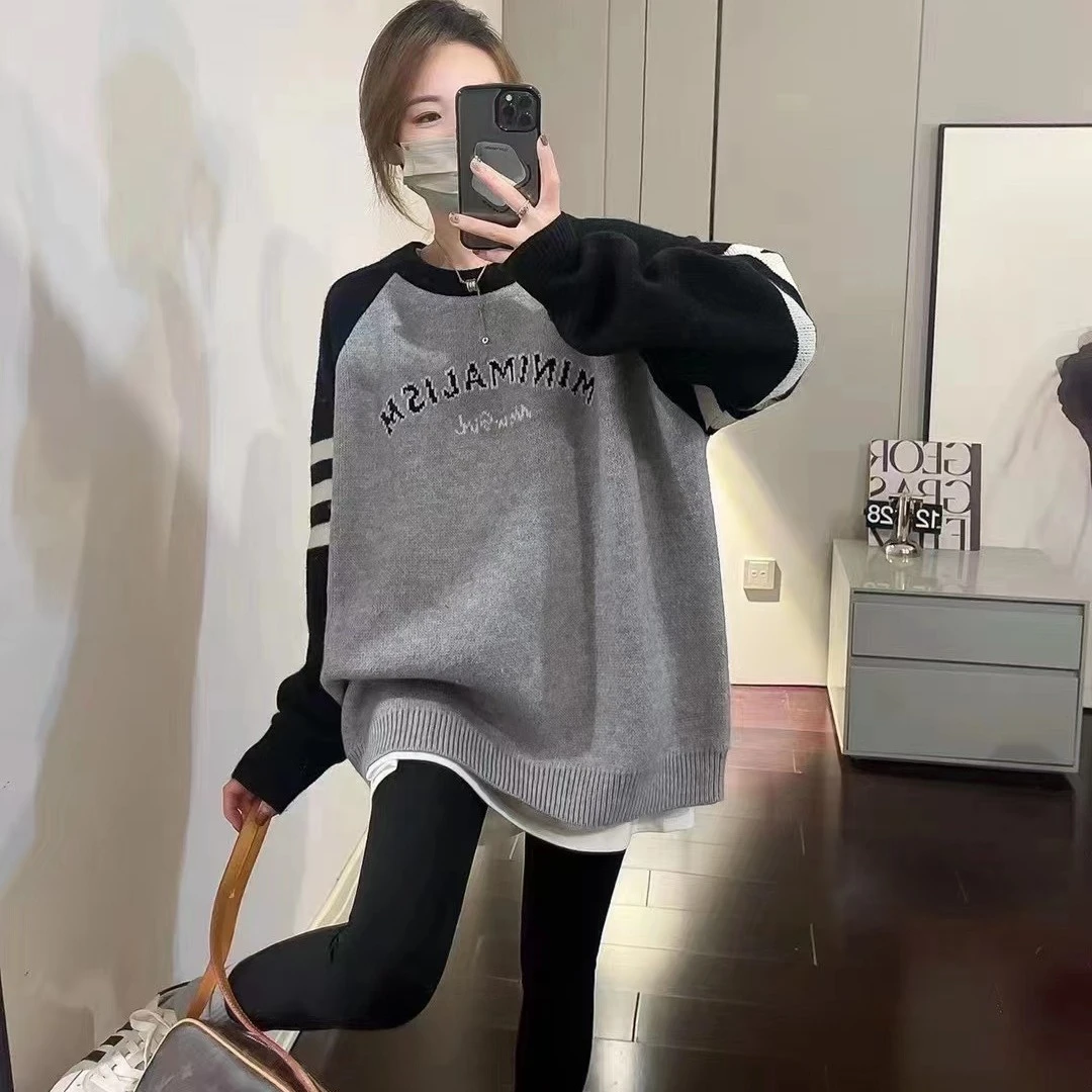 孕妇毛衣秋冬新款上衣时尚宽松慵懒风高级感显瘦洋气针织打底衫潮