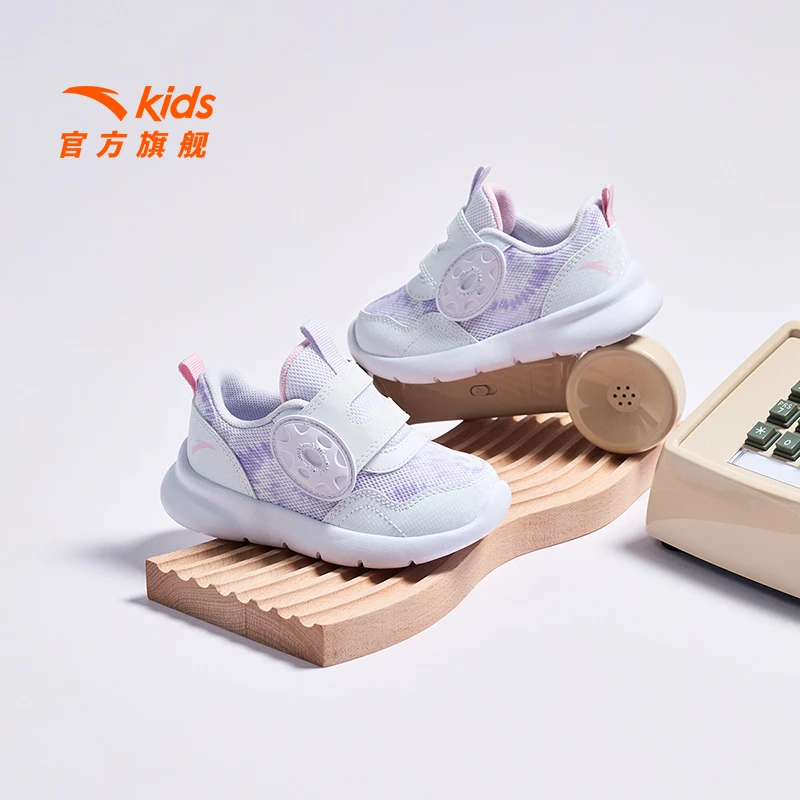 安踏儿童女婴童跑鞋高街四季款透气舒适防滑耐磨防踢运动跑步鞋子