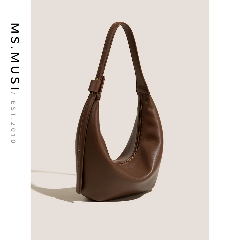 ms.musi2023初秋新款时尚休闲百搭小众单肩通勤韩系豌豆包#9915