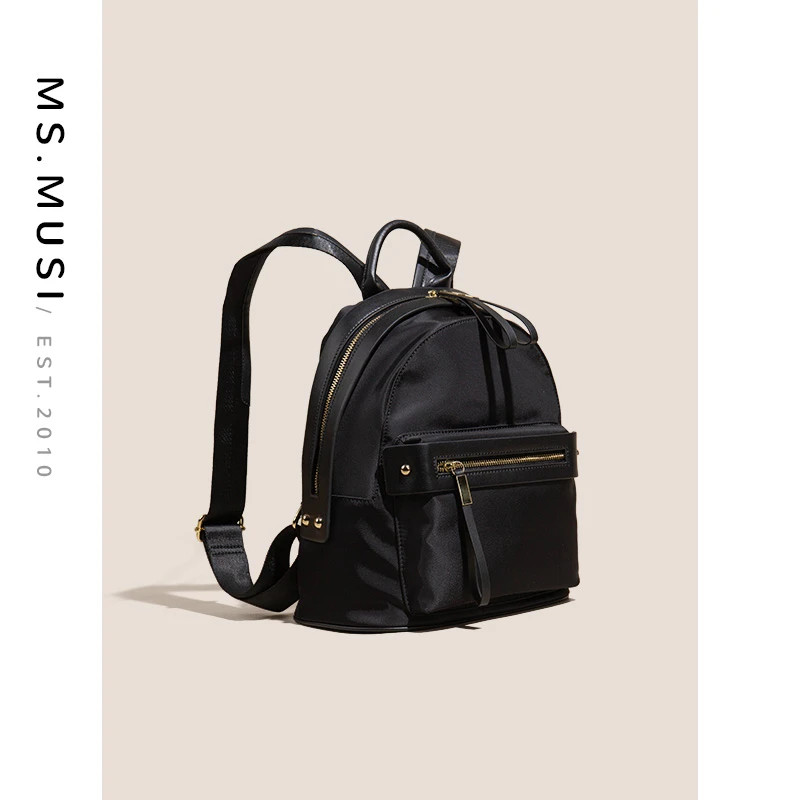 【俏生活专属】休闲时尚百搭黑色女士潮流多功能双肩包#6029