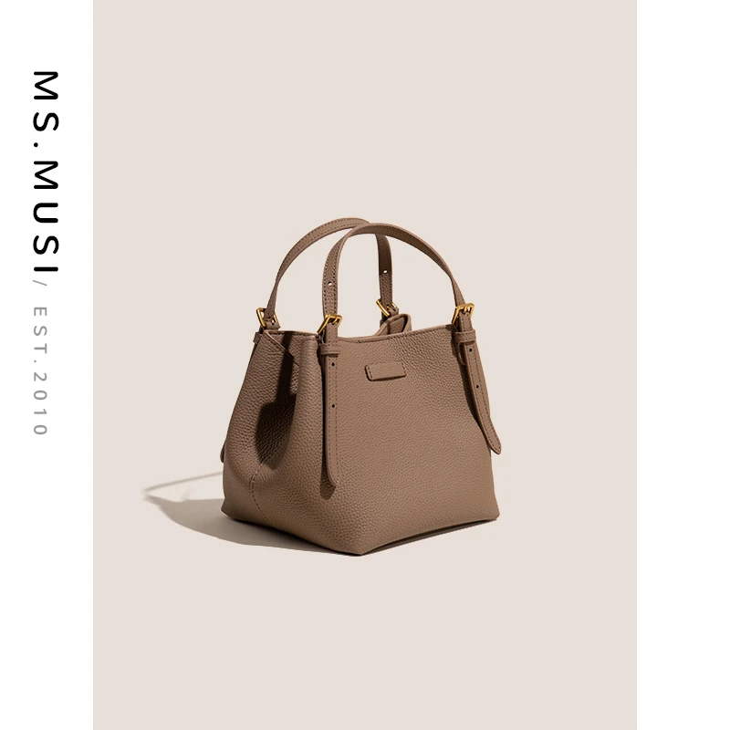 【俏生活专属】春夏头层牛皮百变造型多功能单肩腋下手提包#9908