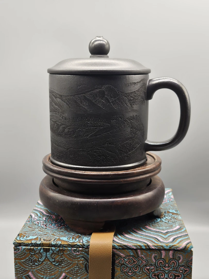 宜兴原矿石黄主人办公杯大容量约400cc