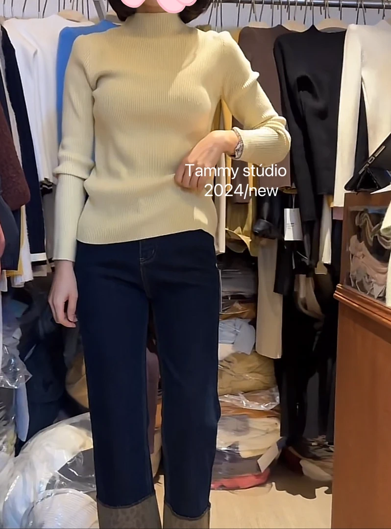 【TAMMY】泰蜜新款半高领毛衣上衣93355