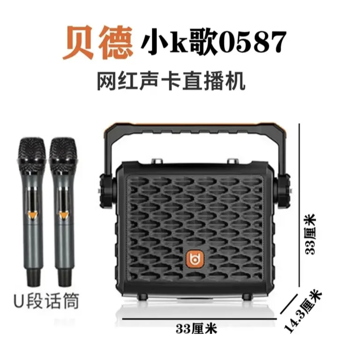 BD-H0587小手提声卡网红唱歌手提户外贝德户外k歌音响