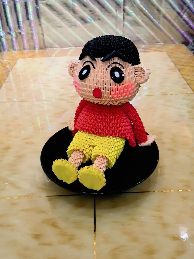 三角插折纸/材料包/DIY/手工制作/学生手工作业/蜡笔小新