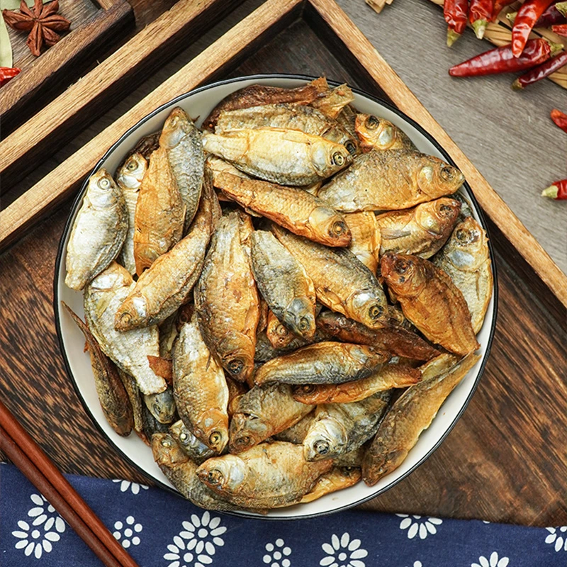 湖南淡水鲫鱼干农家土特产烟熏火焙鱼仔下饭菜鲜美小河鱼干干货
