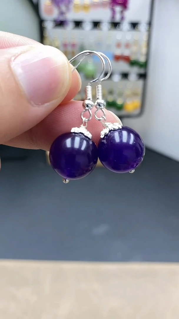 【闪购商品】紫晶耳饰银S925镶嵌QQWW0003