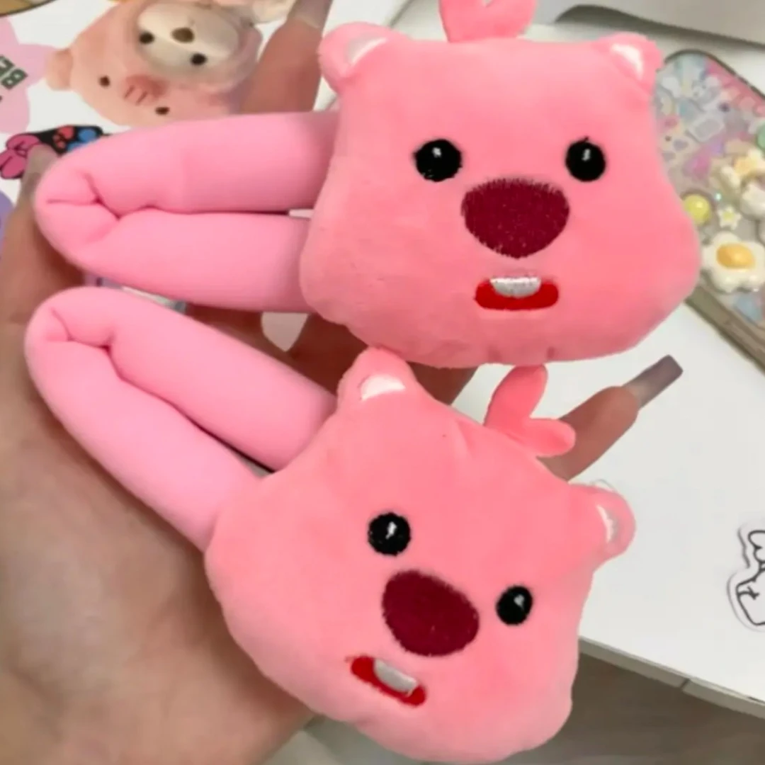 流行海狸掰掰夹子可爱卡通少女心发收纳夹刘海夹碎发夹发饰