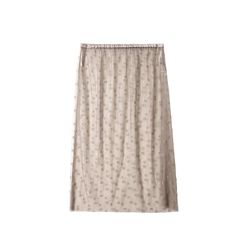 ICEDUST 24秋冬胶囊系列新款钉珠薄纱设计感叠搭半身裙罩裙女士