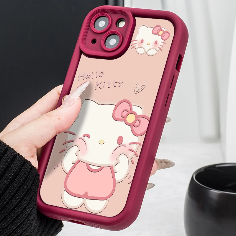 害羞KT猫iPhone15Pro手机壳苹果14promax/13硅胶12/11Pro防摔X/XS