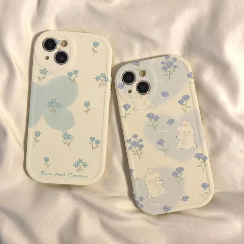 苹果15Pro/14/13手机壳12promax华为碎花蝴蝶OPPO/VIVO小米荣耀11
