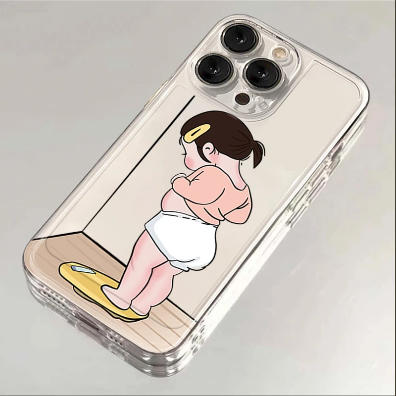 苹果透明减肥男女情侣款OPPO/小米/华为/荣耀/VIVO硅胶手机壳趣味