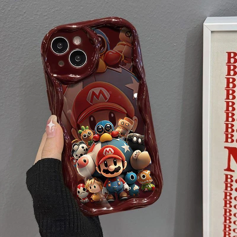 超级马里奥苹果奶油个性手机壳OPPO/VIVO/华为/小米/荣耀趣味全包