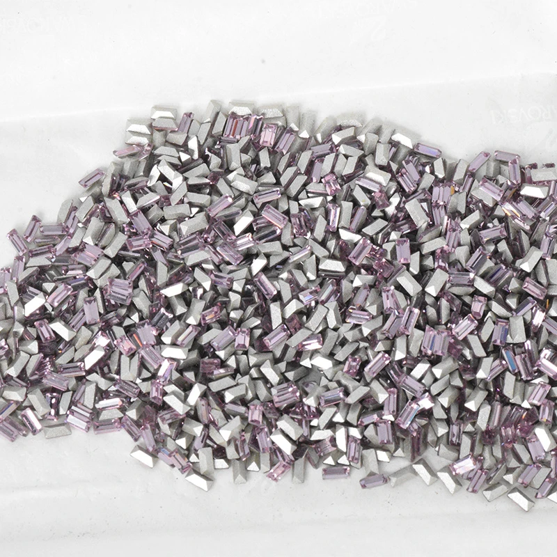 花式石 4501宽长条 7*3MM 212浅紫 美甲钻华子奥钻饰品超闪堆钻
