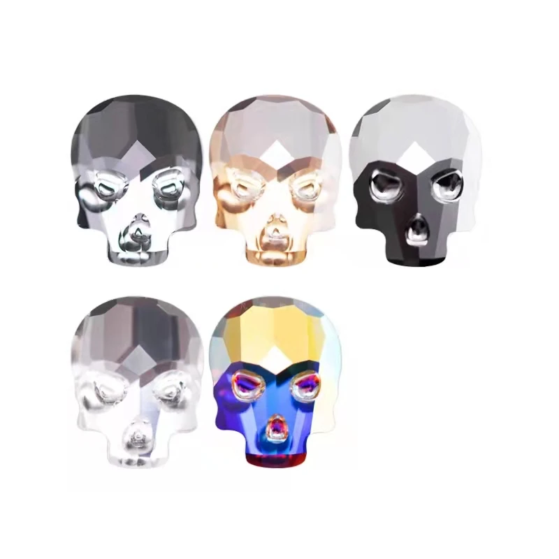 2856骷髅头10*7.5 14*10MM华子钻DIY奥钻奥地利水晶超闪美甲钻