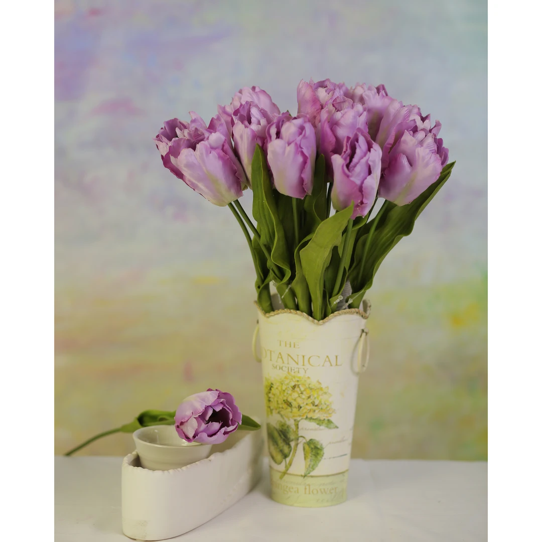 仿真郁金香花，厂家直供现货单枝郁金香家具装饰婚庆用品拍