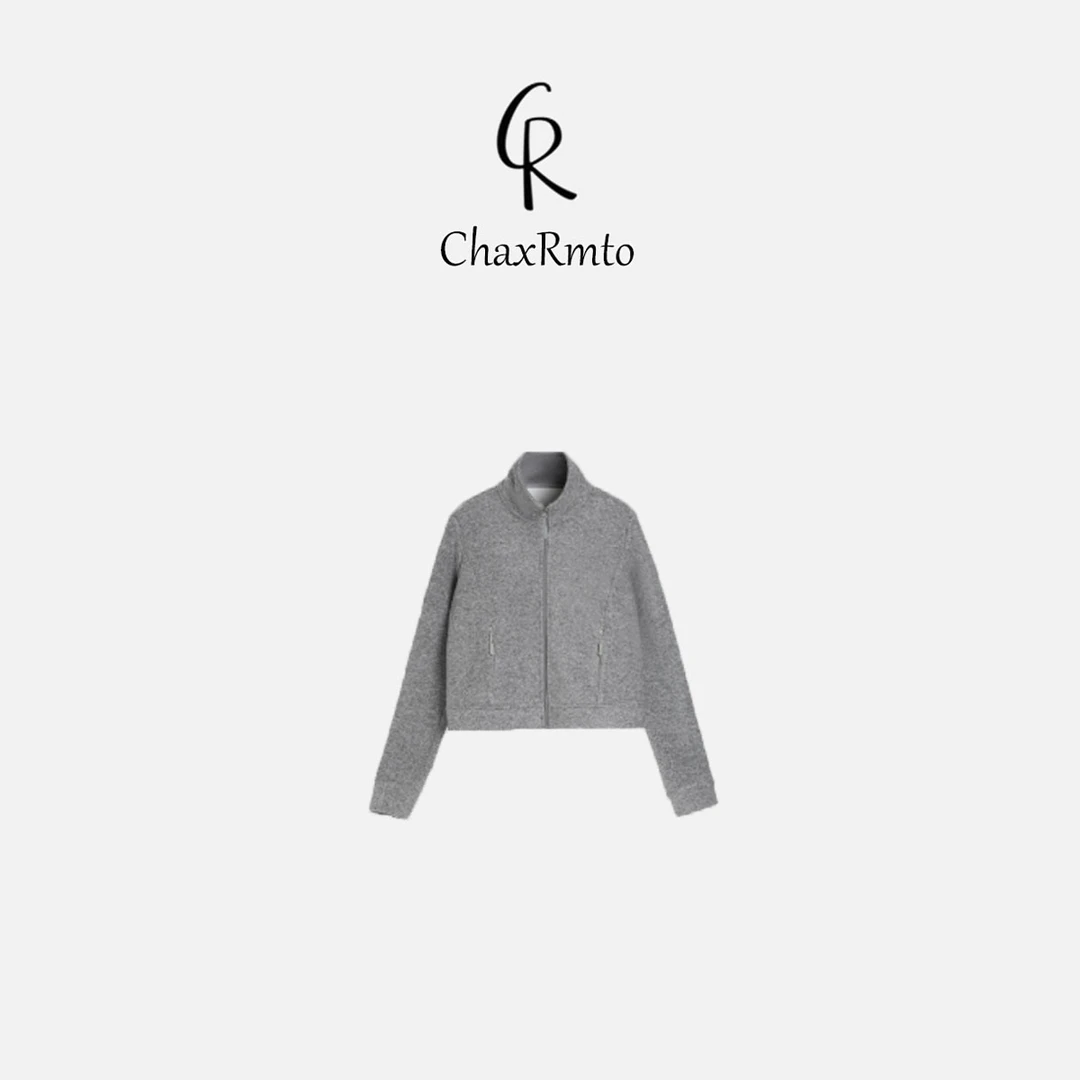ChaxRmto 2024双面绒保暖上衣微弹女外套时尚气质  斯斯233J8173