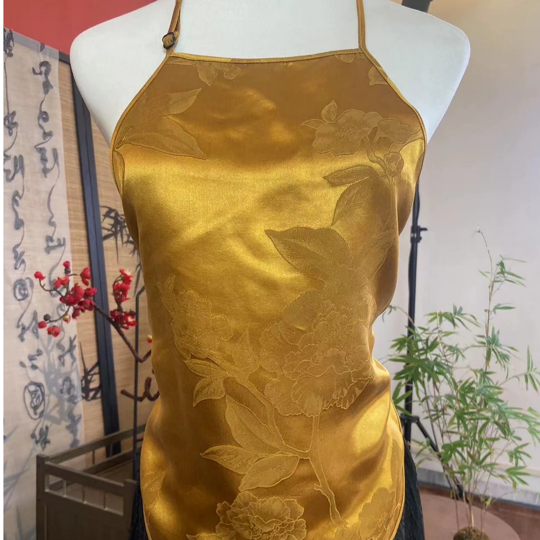 【菲菲专属】香云纱肚兜吊带 桑蚕丝