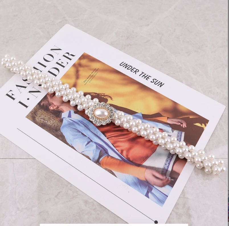 新疆舞民族风维族舞服装配饰松紧高档珍珠腰带