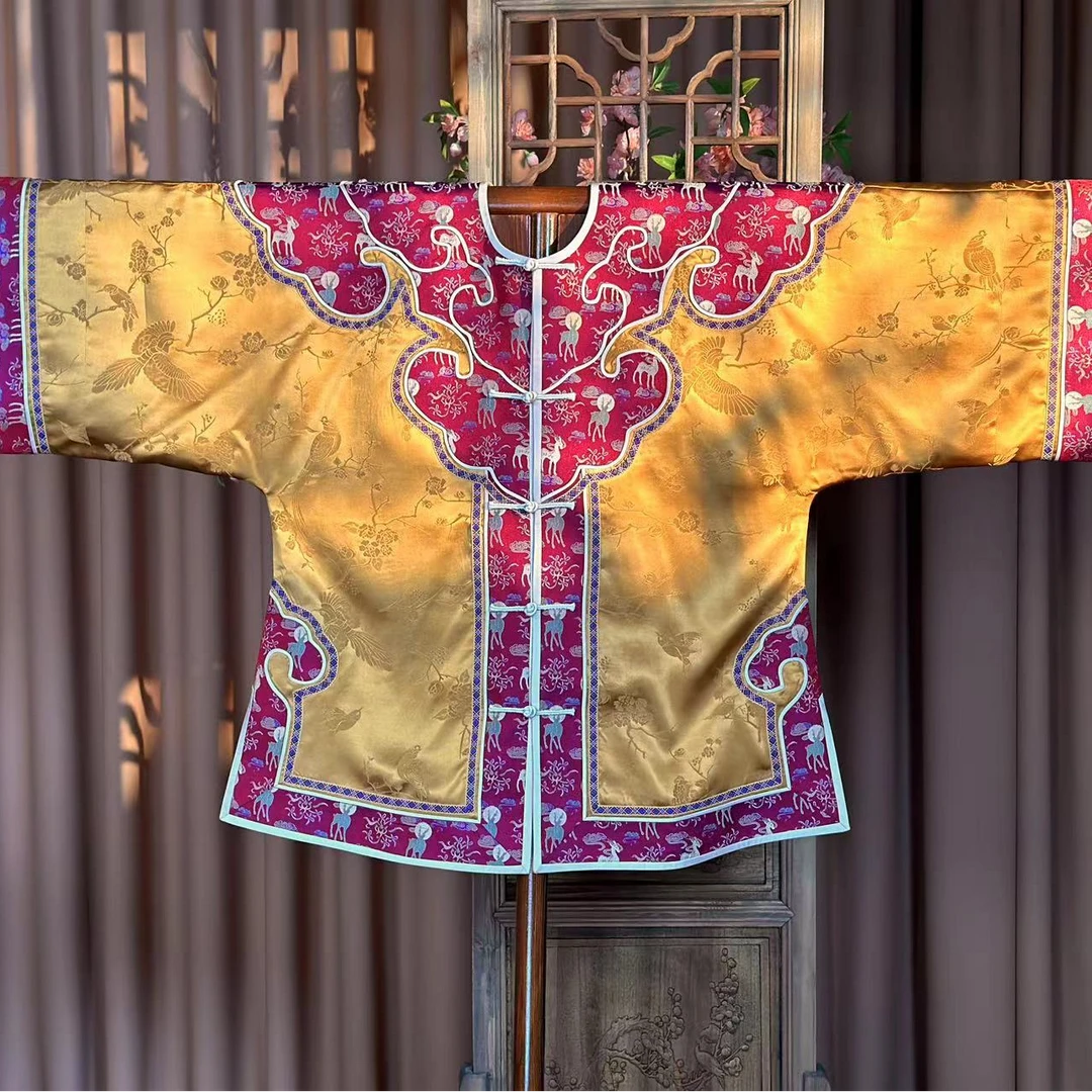 【雾辞】三禧司复古对襟桑蚕丝云头如意太太服上衣yn