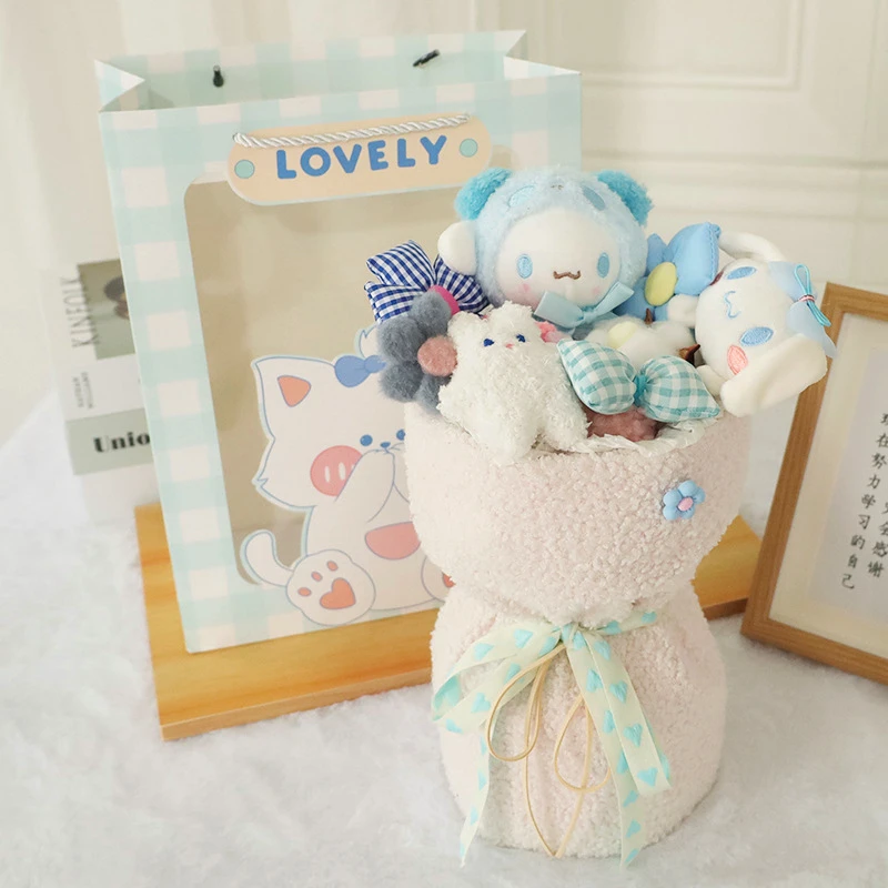 六一儿童玩偶花束玉桂狗女童女孩同学创意送闺蜜毛绒花生日礼物