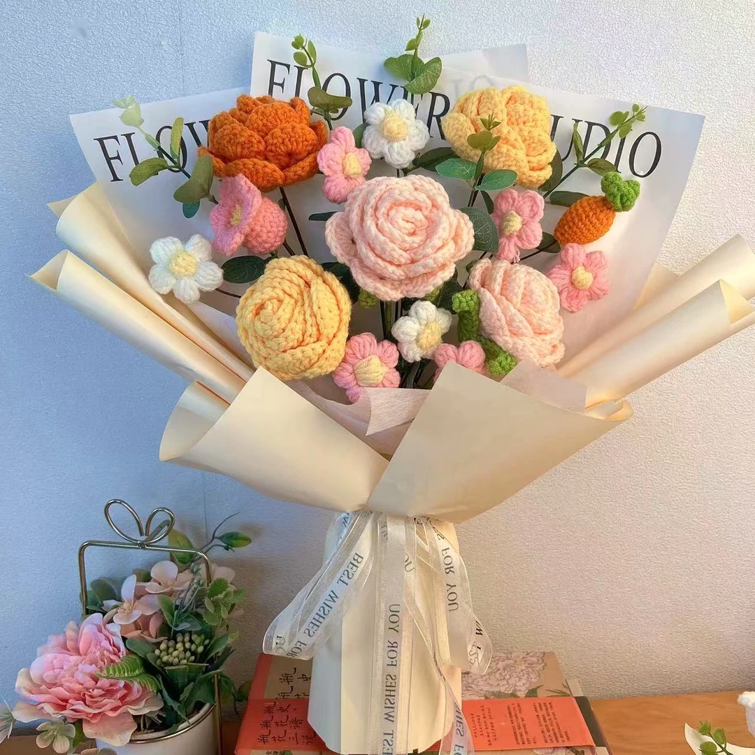 61儿童节送中高考礼物十八岁成年礼高考中考生日一举夺魁毛线花束