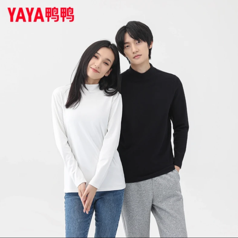 【鸭鸭/YAYA】情侣半高领打底衫 YF2H704371F 多色可选