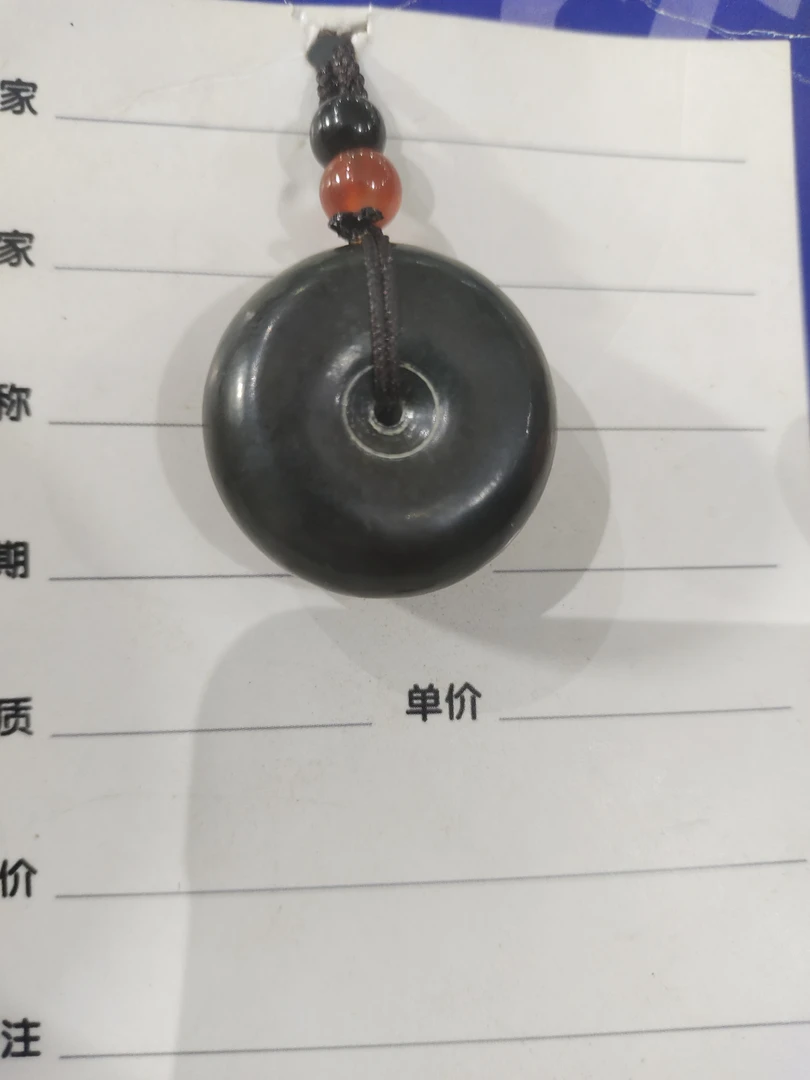 和田青玉。玉石平安扣6