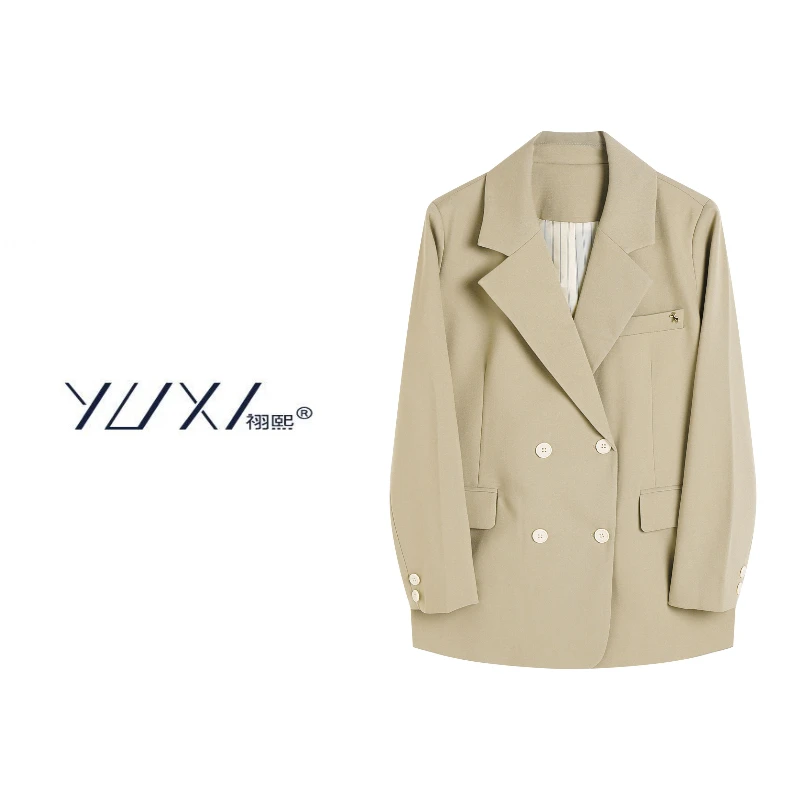YUXI/祤熙《断码清货》双排扣阔版西装时尚百搭简约通勤宽松显瘦