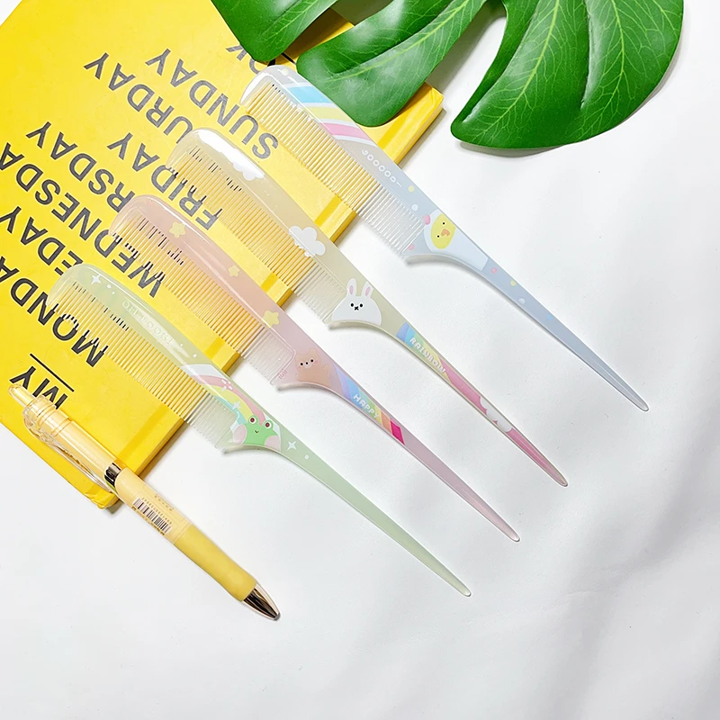 中号可爱卡通尖尾梳防静电防脱发分发美发顺发家用儿童分发编发