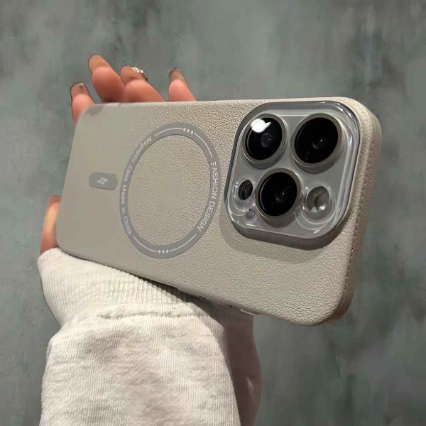 适用于苹果15ProMax新款荔枝纹14Plus无线充电13镜头全包12保护套