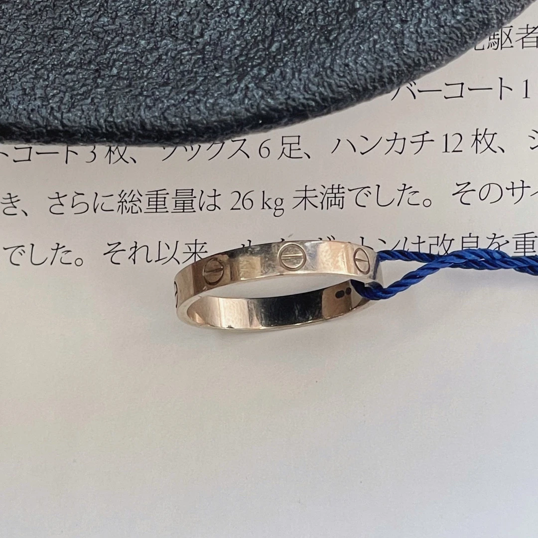 99新 Cartier/卡地亚 白金love戒指63号圈中检 BJM12-1034