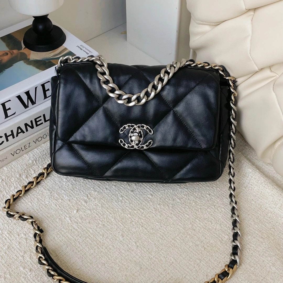 99新 Chanel/香奈儿 19bag黑银小号芯片JM7-3110